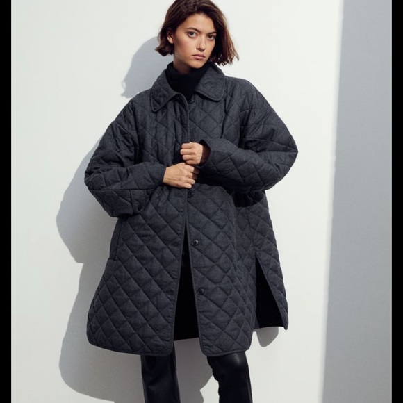 H&M Quilted Wool Coat - Medium - Picture 1 of 6